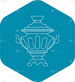 轮廓,俄罗斯,俄式茶壶,计算机图标,人种,金属,黄金,铜,闪亮的,华丽的