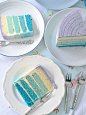 Blue Ombre Birthday Cake (by?Lisa Lemony Kitchen)