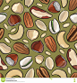 Vector seamless pattern nuts. : Vector Seamless Pattern Nuts. - Download From Over 68 Million High Quality Stock Photos, Images, Vectors. Sign up for FREE today. Image: 73977027
