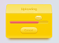 Dribbble - Yellow Uploading by Vova Devyatkin