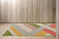 现代简约风格几何色块撞色设计软装地毯素材图