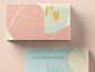 The Makeup Bar business card pastel beauty makeup foil collateral print