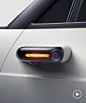 the honda E swaps out conventional side mirrors for side cameras