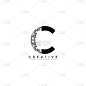 首字母c豪华装饰字母组合标志