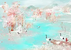 花信/仙鹤_涂鸦王国 原创绘画平台 www.poocg.com
