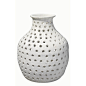 17" Porous Vase, Matte White