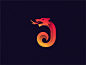 Dragon J design brand symbol icon logo