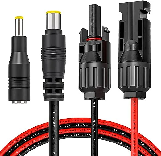 DC 8mm To DC 5.5mm Connectors Adapter For Jackery Ravpower Goal Zero X Dragon Golabs Bluetti Milin Portable Backup Power Station Rechargeable Battery Pack Solar Generators 1 Set