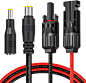 ELECTOP Solar Panel Connector to DC 8mm Adapter Cable, 8mm DC Power Plug with 5.5x2.5mm Converter Solar Connectors Extension Cable 6Ft 14AWG for GZ Yeti Jackery Solar Generator Portable Power Station