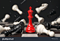 stock-photo-business-concept-strategy-of-red-chess-game-d-rendering-1877920915