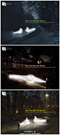 波兰道路安全公益广告：在夜晚道路行驶时谨慎使用大灯。（更多精彩创意关注@非创意不广告） ​​​​
