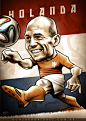 Gonza Rodriguez的2014巴西世界杯明星卡通海报