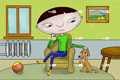 男孩 男人 伤心 狗 宠物 人们 人 思维 脸 情绪 动物