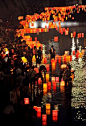 Floating lanterns, Hiroshima, Japan