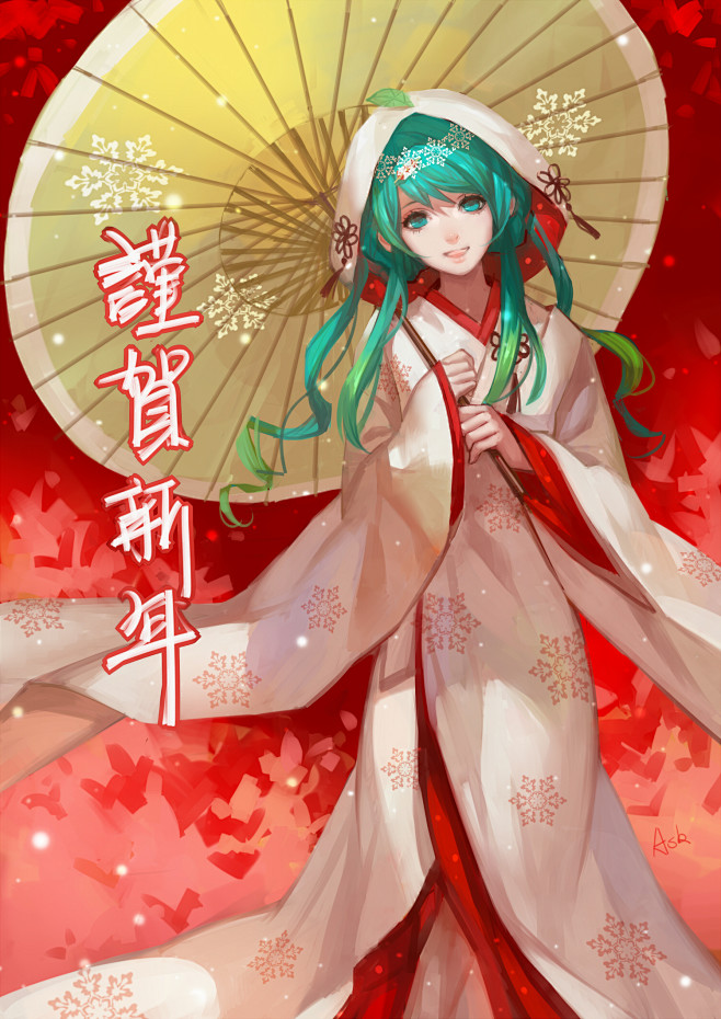 vocaloid初音未来雪初音白无垢p站ask