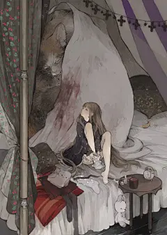 【图片】诡异插画（这种恐怖，你会欣赏吗？）_插画吧_百度贴吧