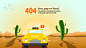 404 and 500 Error Page : A mockup for 404 error page for a taxi website based in UK.