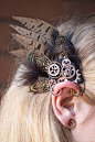SteamPunk Earwings Gears and Angles (pair). $24.99, via Etsy.: 