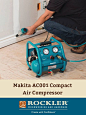 Makita Compact Air Compressor - Combines compact size, low noise, a weight of only 23.1 lbs. and a 1/6HP induction motor for powerful, portable performance.