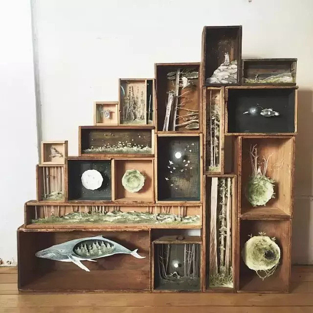 她创造了一个木盒中的美好世界-平时热爱绘...