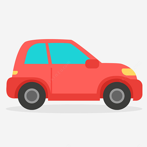 卡通红色汽车高清素材 交通工具 卡通小车 红色汽车 背景装饰 元素 免抠png 设计图片 免费下载