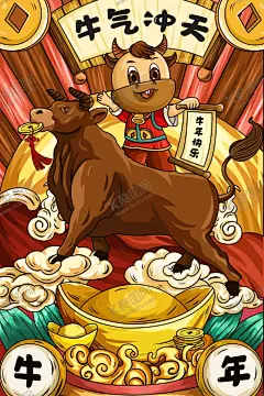 手绘牛年国潮牛年 【酷图网】牛转乾坤,2021,新年红包,牛年手机壳,年年有余,金牛贺岁,中国年,牛年国潮插画,祥云,中国风,中国元素,招财,转运,海浪,元宝,鼠标垫,桌垫,地垫插画,国潮插画,国潮海报,国潮宣传,国潮牛,国潮手机壳,国潮贴画,2021牛年,田田圈扁平风,过年,牛年大吉,牛年有福,牛年吉祥,牛气冲天,牛年插画