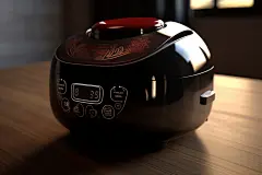 可爱厨房设备电饭锅家用电器摄影图