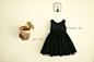 Black Cotton Tulle Flower Girl Dresses/Kids Girls Party Dresses/Junior Bridesmaid Dress