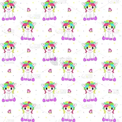 可爱的,绘画插图,婴儿,独角兽,矢量,贺卡,公主,小马,梦想,动物