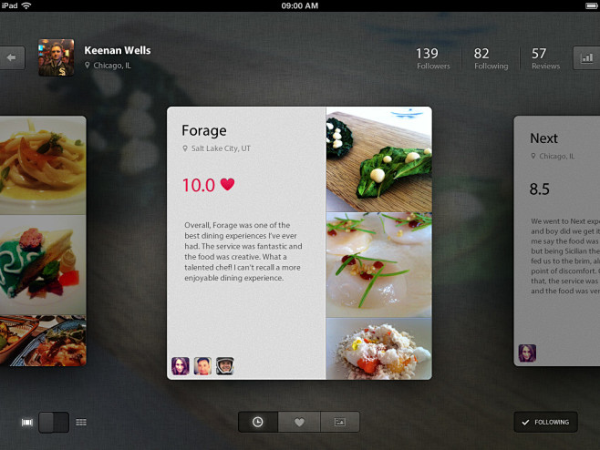 美食家配方管理iPad应用界面设计