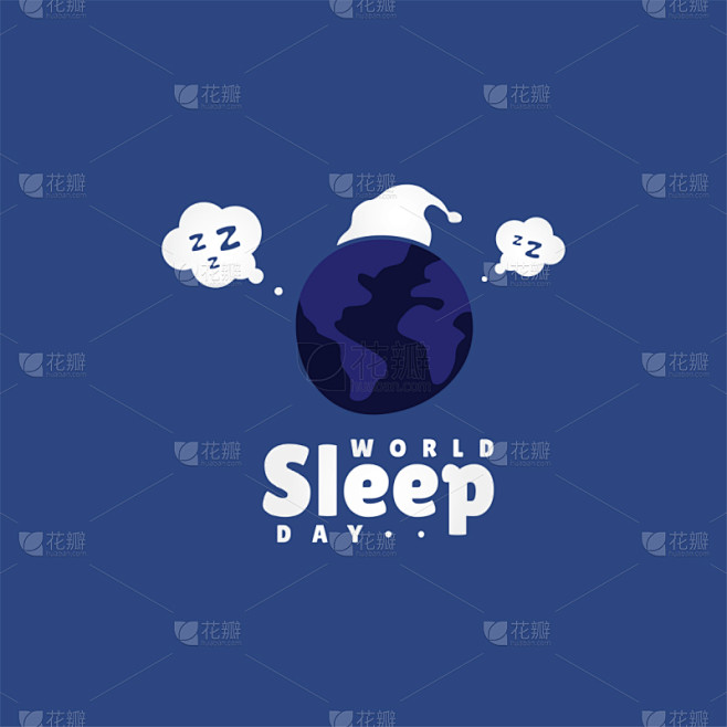 矢量,背景聚焦,世界睡眠日,可爱的,时间...