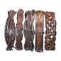 5 stuk handgemaakte lederen armband Set Mens door BraceletStreetUSA