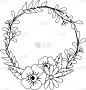 叶子,花环,仅一朵花,式样,自然,华丽的,清新,图像,植物群,装饰
