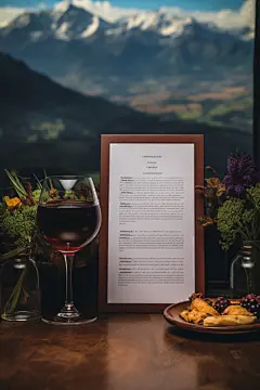 卫生的餐厅菜单宣传单摄影图片