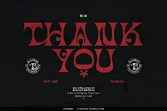 BuckOne复古迷幻酸性逆反差潮牌标识电影海报封面标题英文字体包
