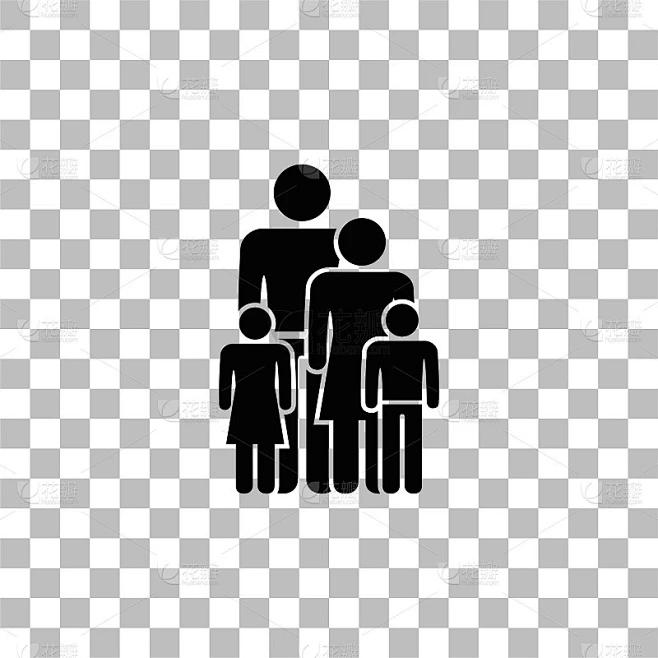 Family icon flat素材-花瓣网