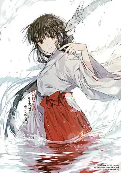 #动漫# 日推上的韩国画师绘制的一系列犬夜叉人物作品，这画风真是太惊艳了 ​​​​