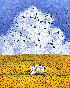 假如梵高生活在现代系列  插画超话  /by: alirezakarimimoghadam ​​​​