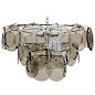 Italian Gino Vistosi 36 Disc Chandelier for Murano | From a unique collection of antique and modern chandeliers and pendants  at https://www.1stdibs.com/furniture/lighting/chandeliers-pendant-lights/