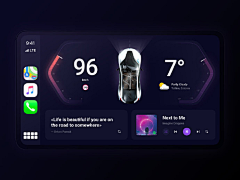 咖喱米米采集到车载系统UI设计