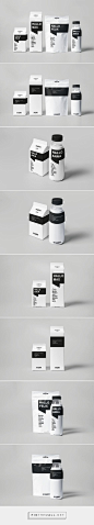 Branding, graphic design and packaging for Milfina Milk packaging design on Behance Philip Kugler Munich, Germany by curated by Packaging Diva PD. Just look what you can do with just black and white.: 