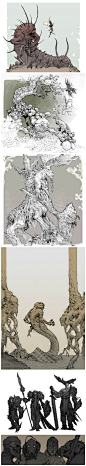 美国概念艺术家Stephen Oakley 笔下千奇百怪的怪物画作.