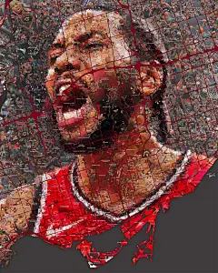 希臘藝術家Charis Tsevis：NBA球星馬賽克肖像插畫 - 设计之家