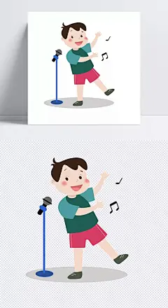 手舞足蹈的男孩唱歌插画|表演,手舞足蹈,音符,微笑,话筒,唱歌,&nbsp;孩童,&nbsp;男孩,&nbsp;孩子,&nbsp;歌唱,&nbsp;手绘人物,&nbsp;孩子唱,卡通元素,手绘/卡通