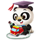 Dr. Panda Characters Design : Main Characters Model Sheet for Dr. Panda - Games company- Apply for guidance, 2D design, 3D design and game design wide