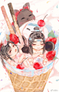 魔道祖师 忘羡   大夏天的，请大家吃小男孩冰淇淋杯~ ​​​​