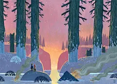 法国插画师Duque yvan的孤岛系列主题插画作品欣赏 ​​​​