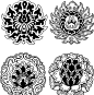 中国经典纹样素材-吉祥团花17传统图案|古典花边|古典花纹|花边|花边素材|花纹|花纹素材|吉祥团花|矢量素材|圆形花纹|圆形图案|圆形图形|中国经典纹样素材