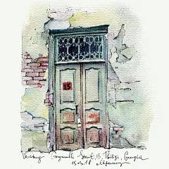 【淡彩插画】Lena花草建筑街景动物 手绘 (479)