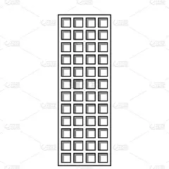 高层摩天楼建筑简约轮廓风格。